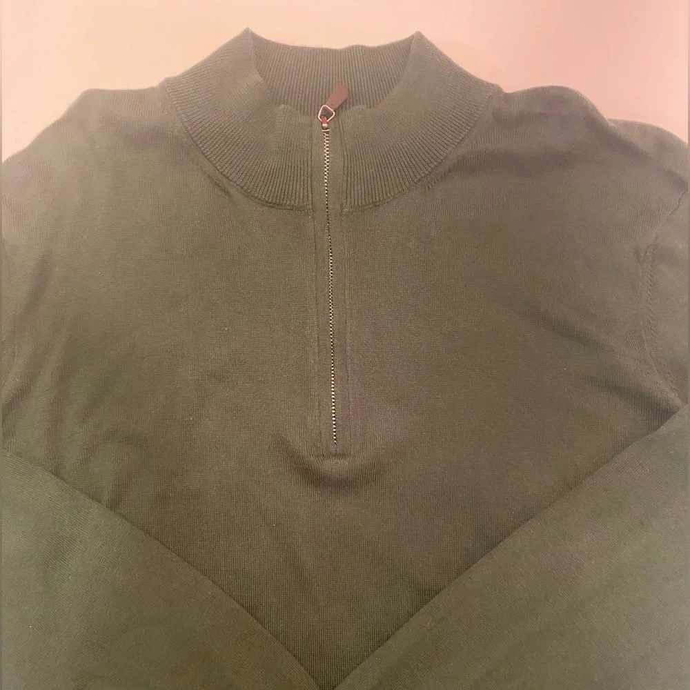 Vineyard Vines Shep & Ian Quarter Zip Sweater Cotton Cashmere Blend Italy XL